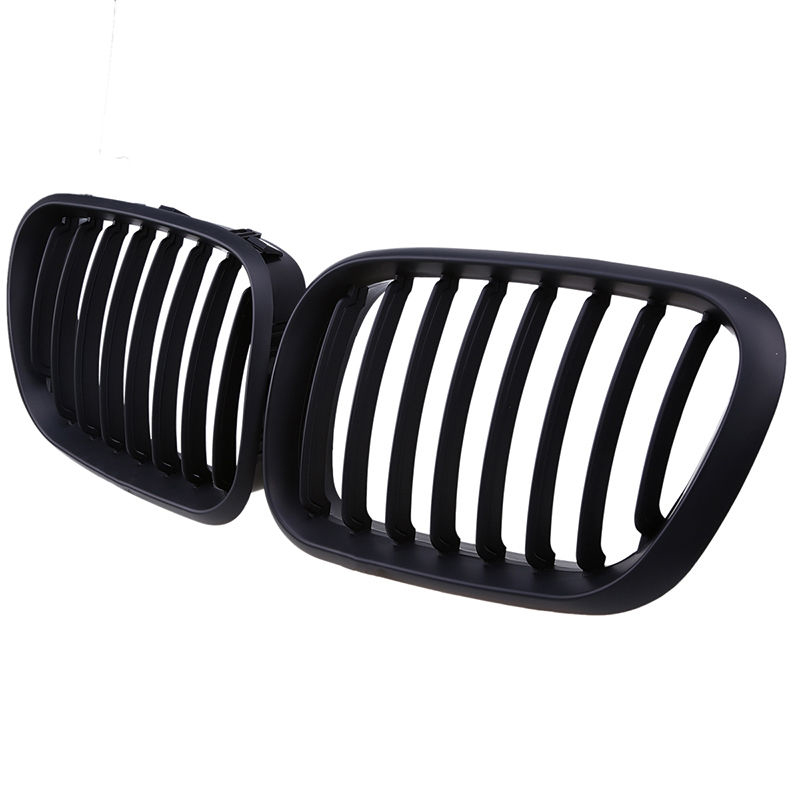 2pcs Matte Black Kidney Front Grill Grille for BMW X5 E53 2000-2003 Pre ...